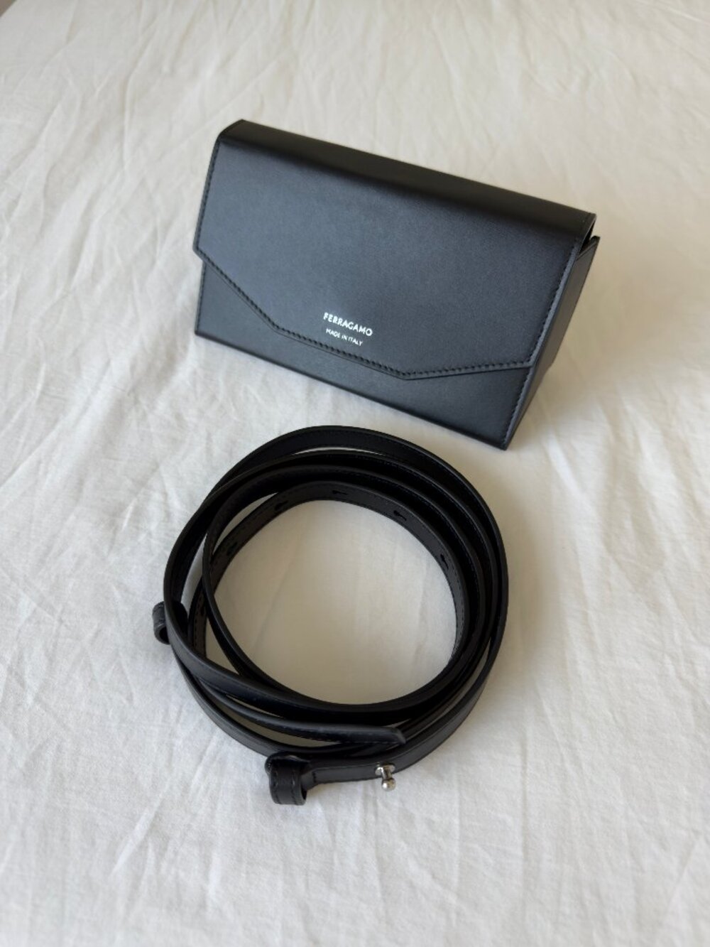 Ferragamo Black Leather Bag with Removable Shoulder Strap - Picture 12 of 14